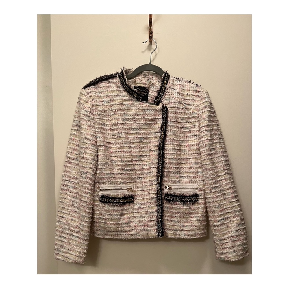 Juicy Couture Black Label Tweed Moto Jacket